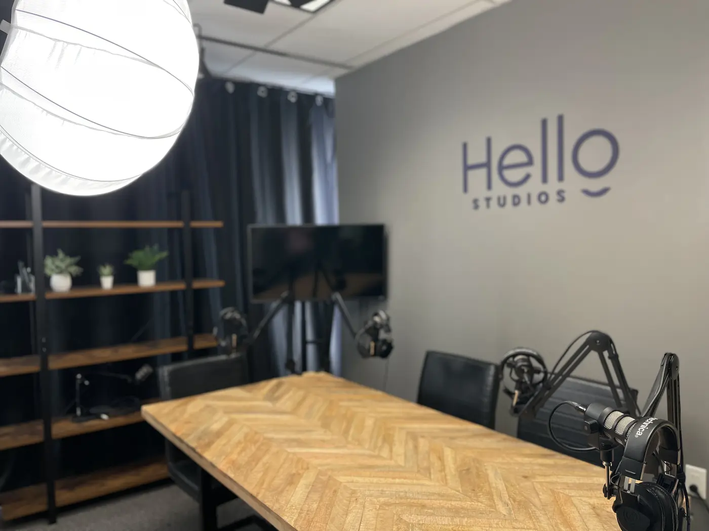 The Iron flagship recording suite at the Sierra Media Productions Dallas podcast studio, view 2