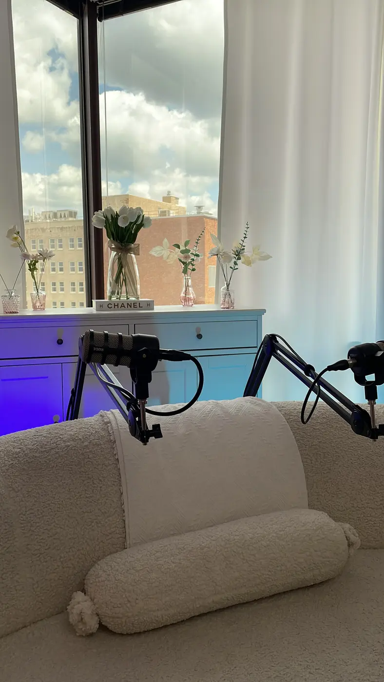 The Quartz daylight set at the Sierra Media Productions Dallas podcast studio, view 4