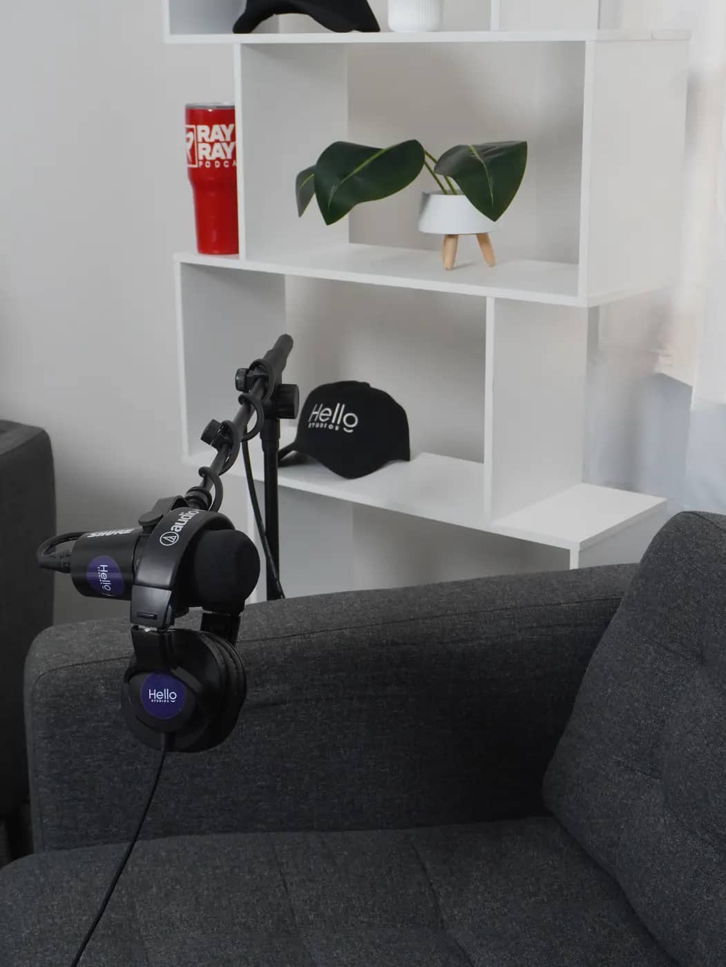 The Sapphire studio nook at the Sierra Media Productions Dallas podcast studio, view 3