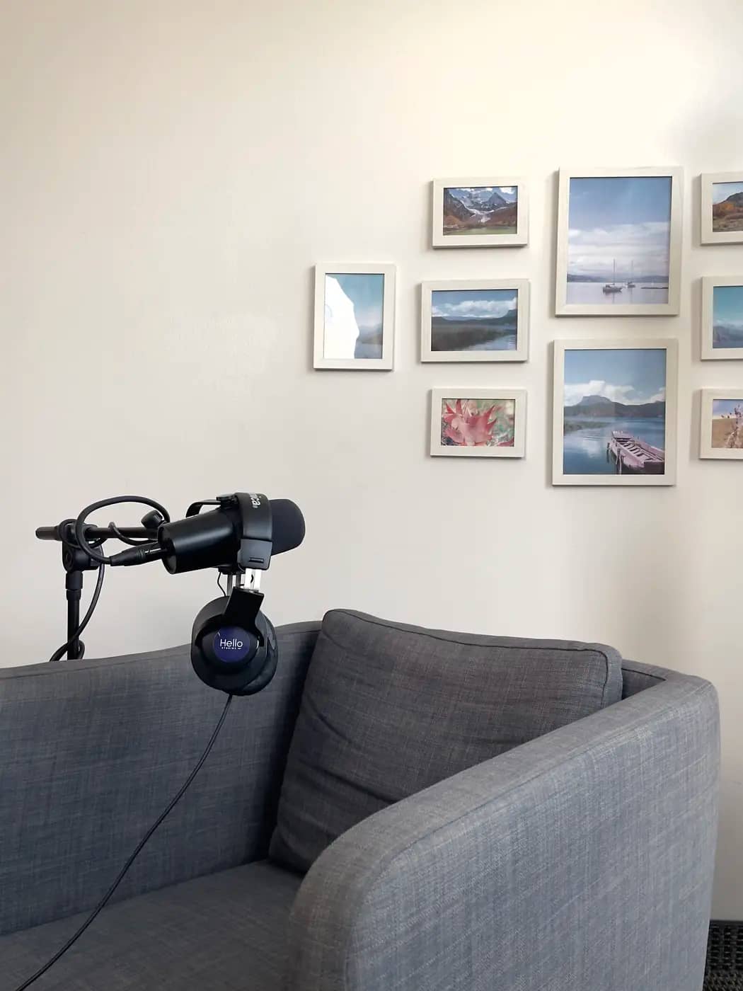 The Sapphire studio nook at the Sierra Media Productions Dallas podcast studio, view 4