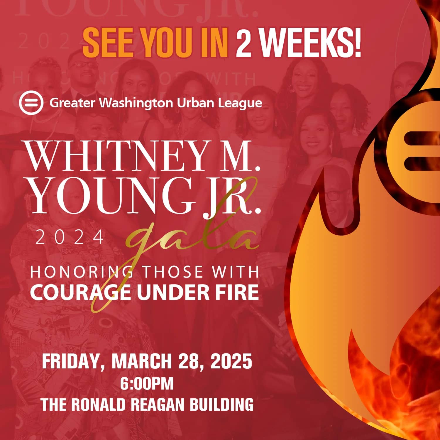 National Urban League campaign, social creative National Urban League Whitney M. Young Jr. Gala social media campaign graphic with event date and venue, produced by Sierra Media Productions.